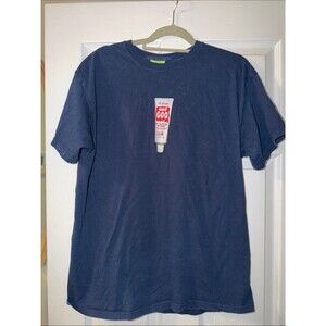 HUF Navy Blue T-Shirt with Red & White Tube Graphic